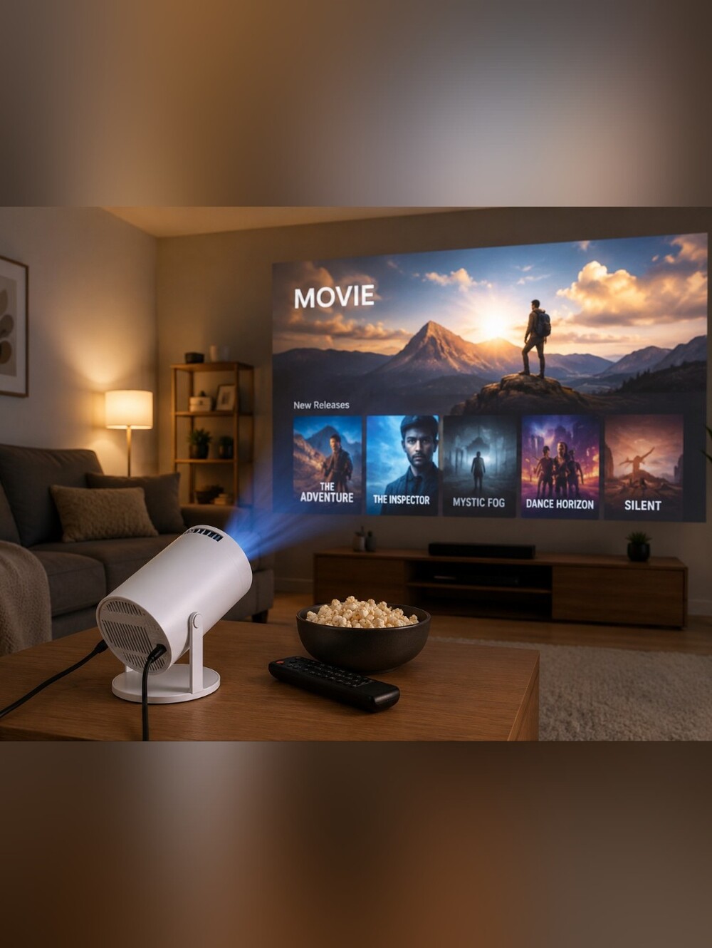 Mini LED Smart Projector WiFi Home Theater Portable Movie Gaming Projector New